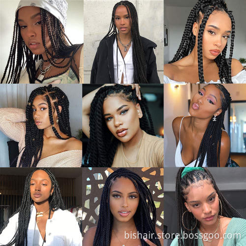 Professional Itch Free Hot Setting Perm Yaki Texture Prestretched Braiding Hair (#1B)Yaki Pony Yaku Wave Braiding Hair Extension